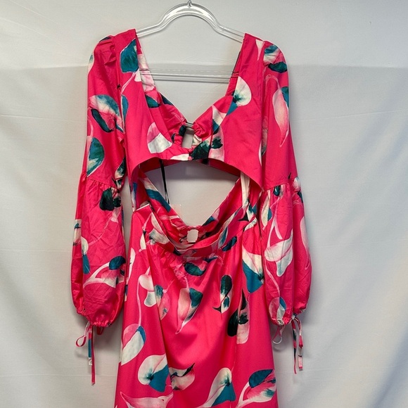 NWT Louise James Boutique Leaf Cutout Maxi Dress Size L - Picture 5 of 8